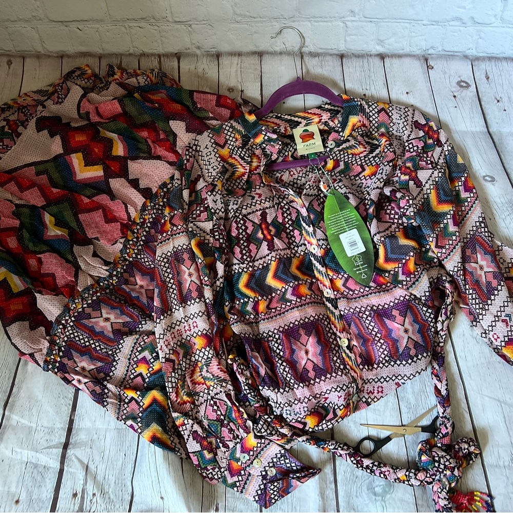 Farm Rio Blouson-Sleeve Belted Maxi Dress - Picture 8 of 15